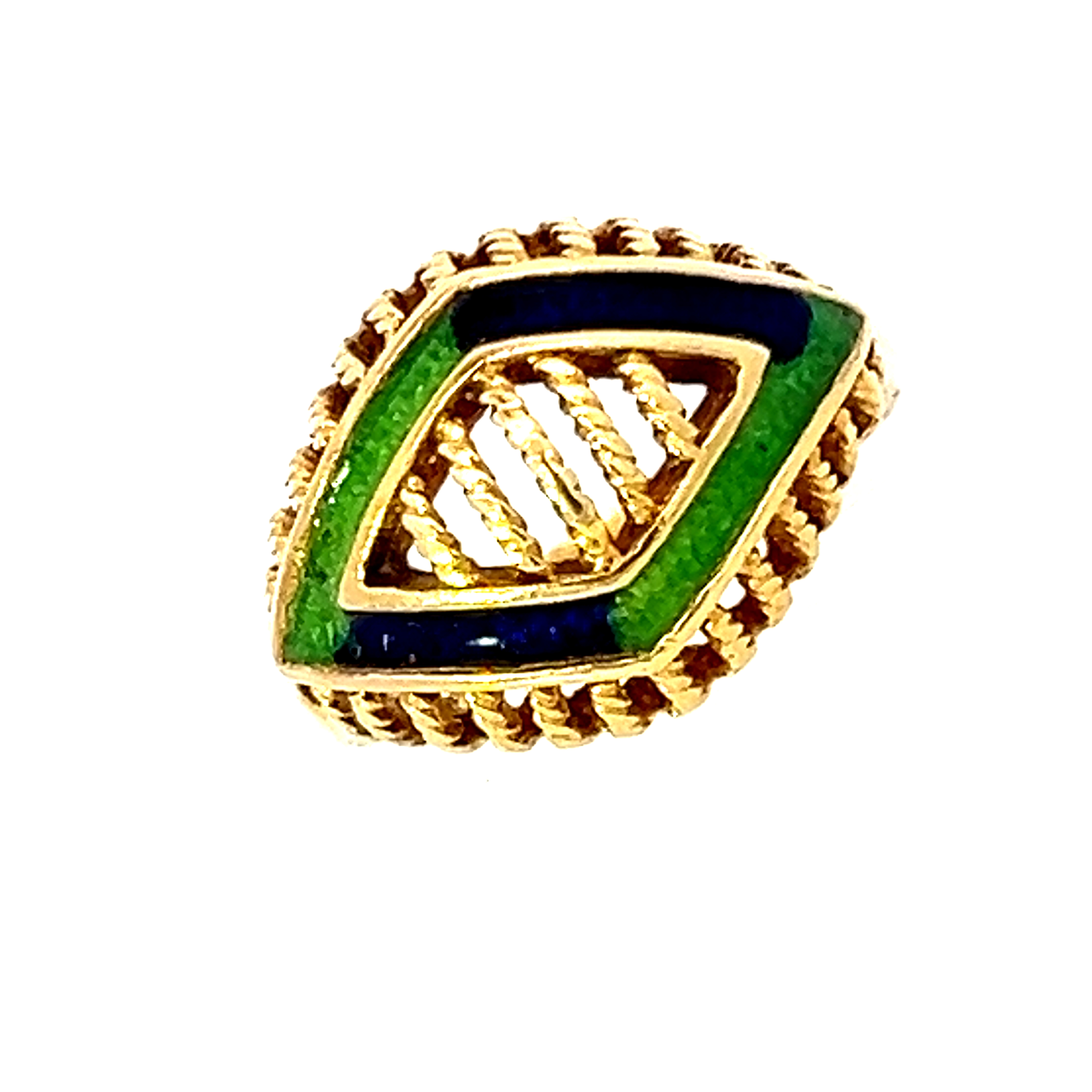 Yellow Gold Enamel Ring