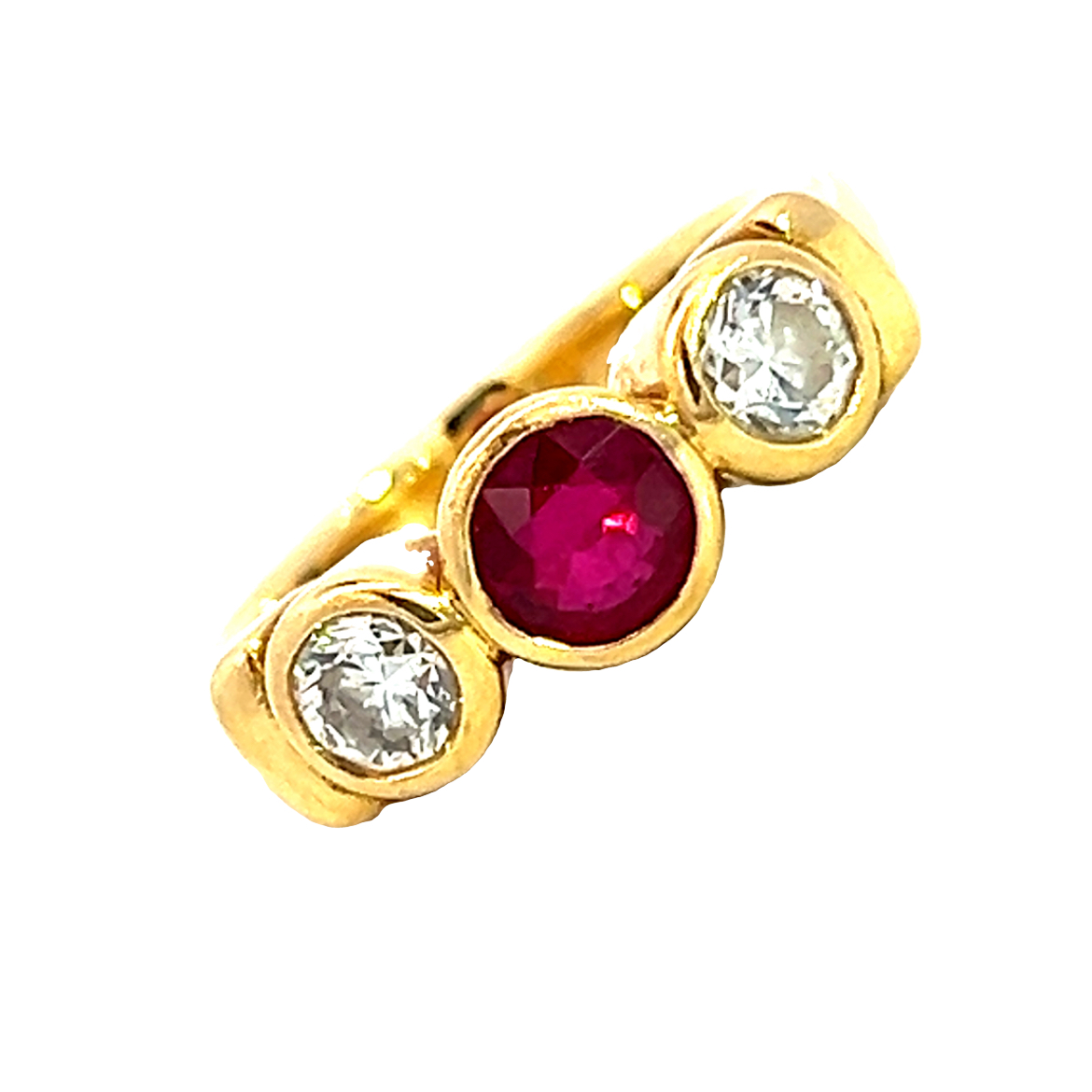 A Chunky Ruby and Diamond Ring