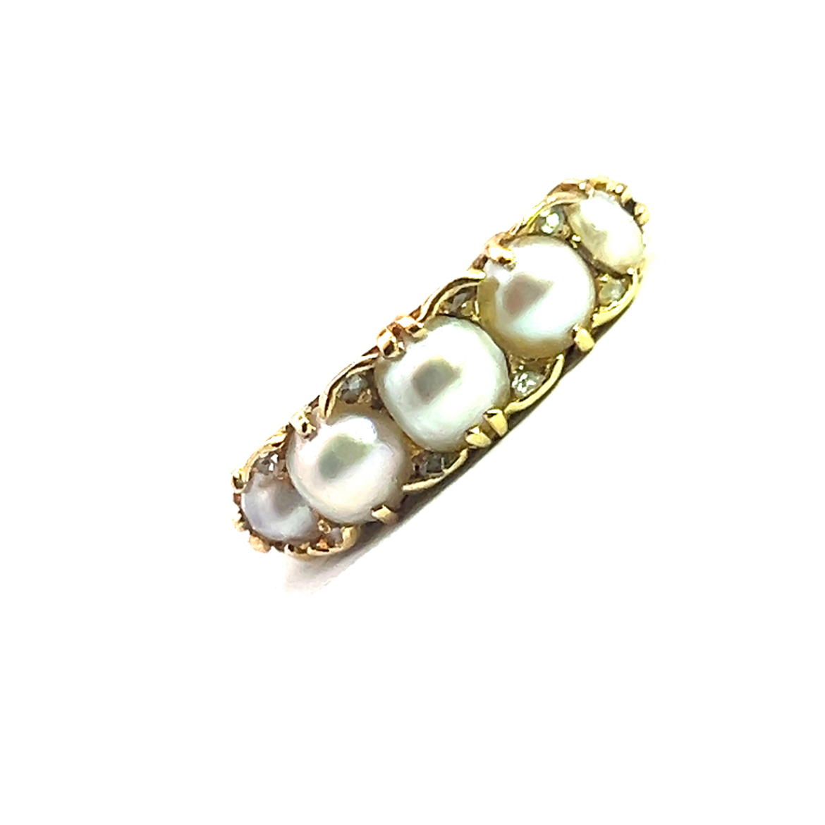 A beautiful Victorian Five Pearl Ring