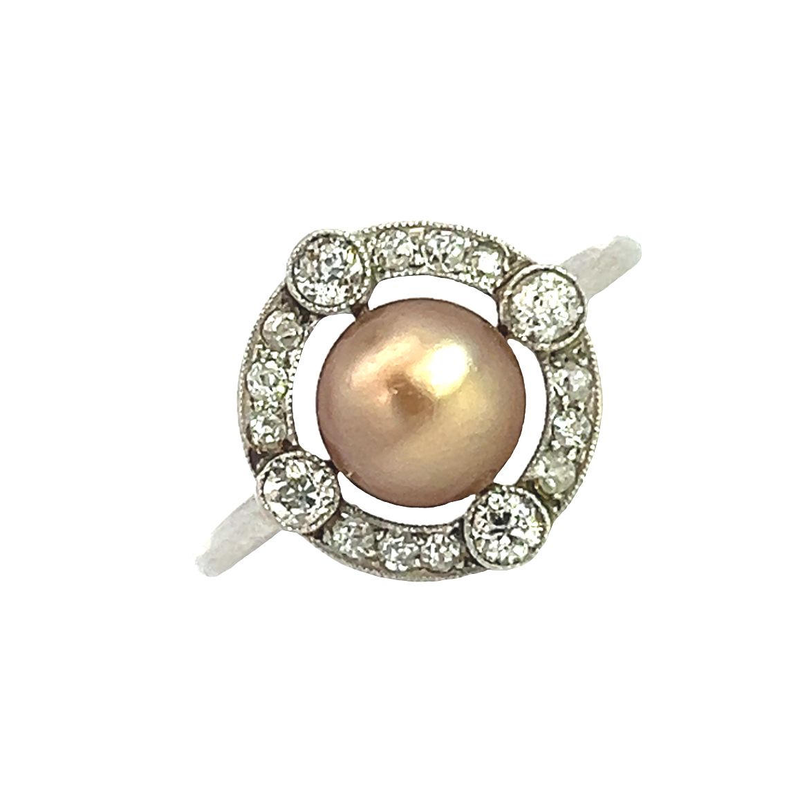 An Antique Pearl and Diamond Ring