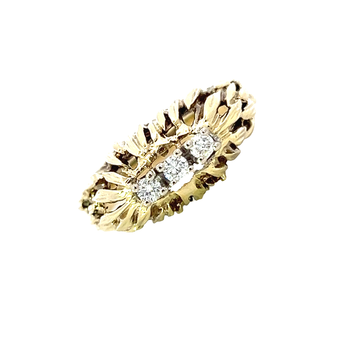 A Retro Yellow Gold Diamond Ring