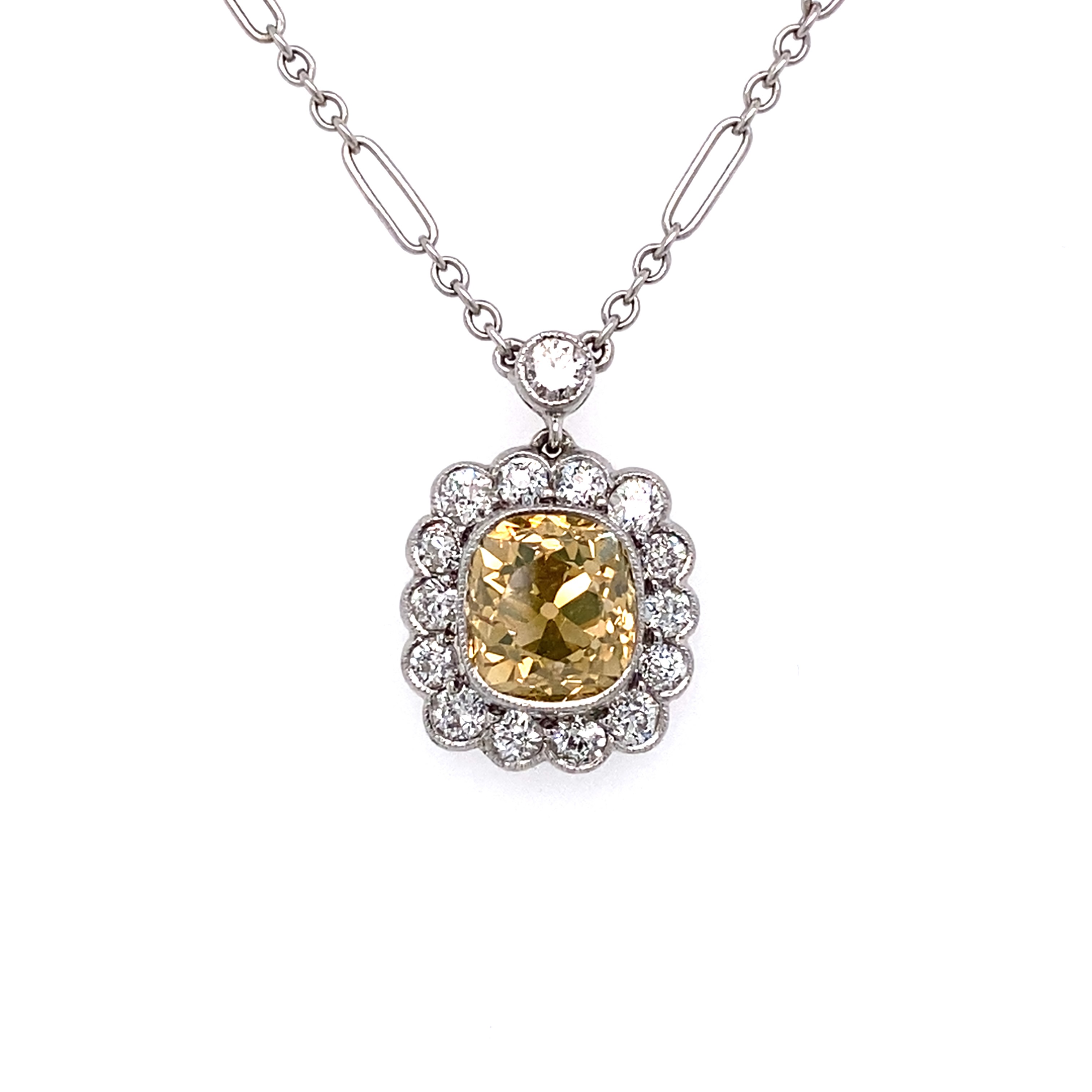 Early 20th Century Coloured Diamond Pendant