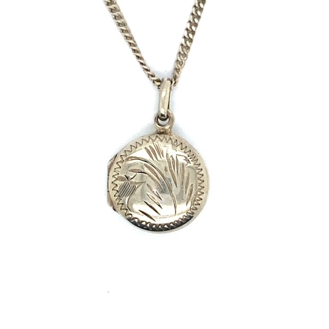 A silver vintage locket