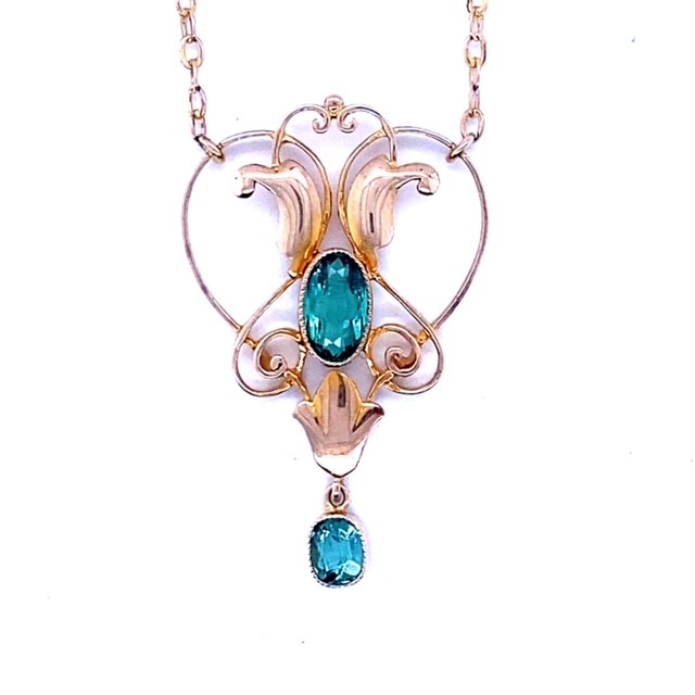 A Murrle Bennett Art Nouveau Tourmaline pendant