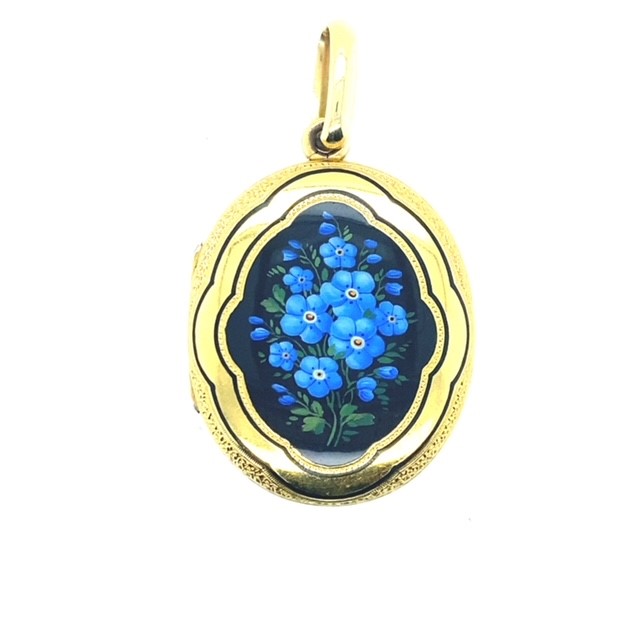 A Beautiful Victorian Enamelled Locket, Circa 1870