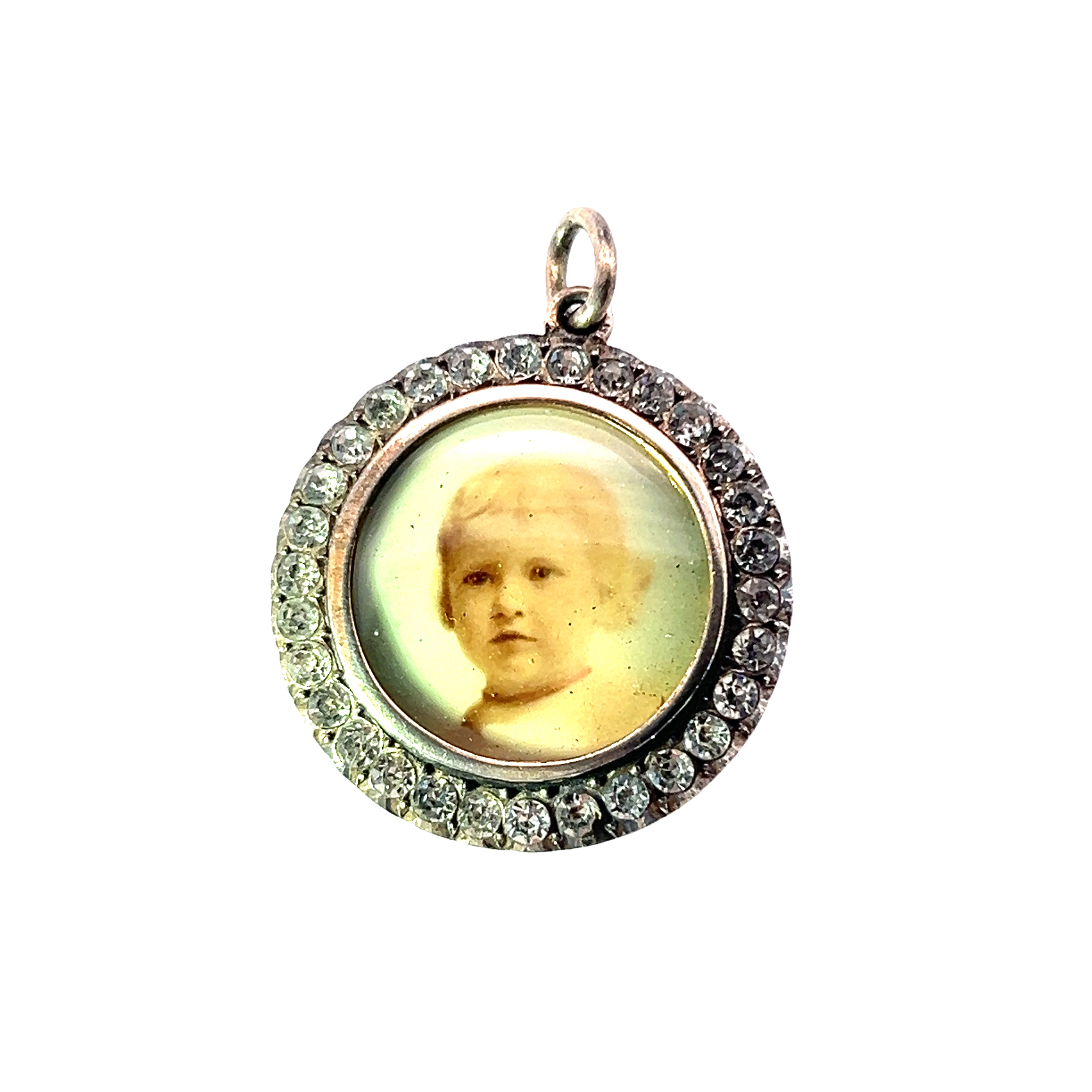 Beautiful Silver and Paste Antique Locket