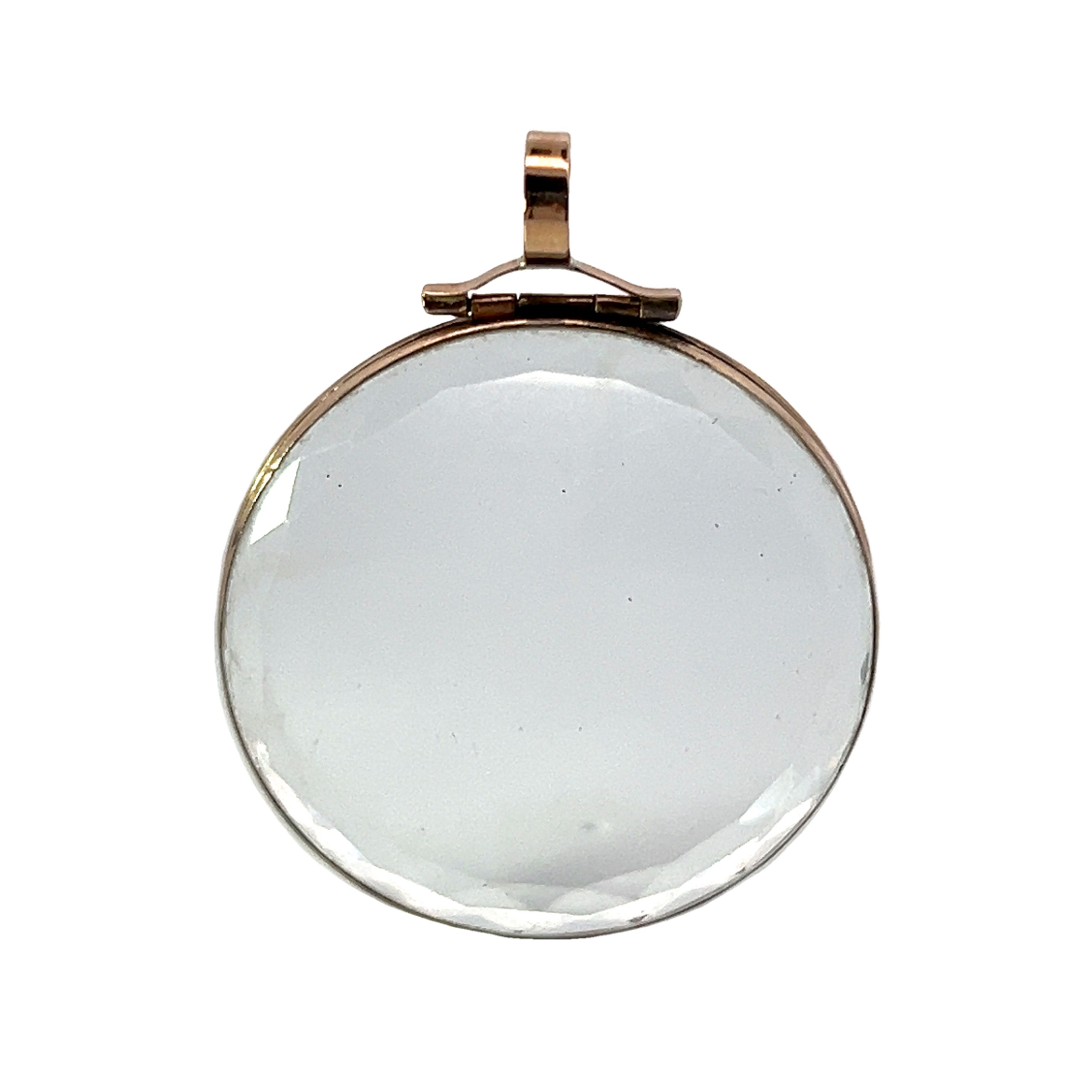 An antique glass locket Neckware Revival