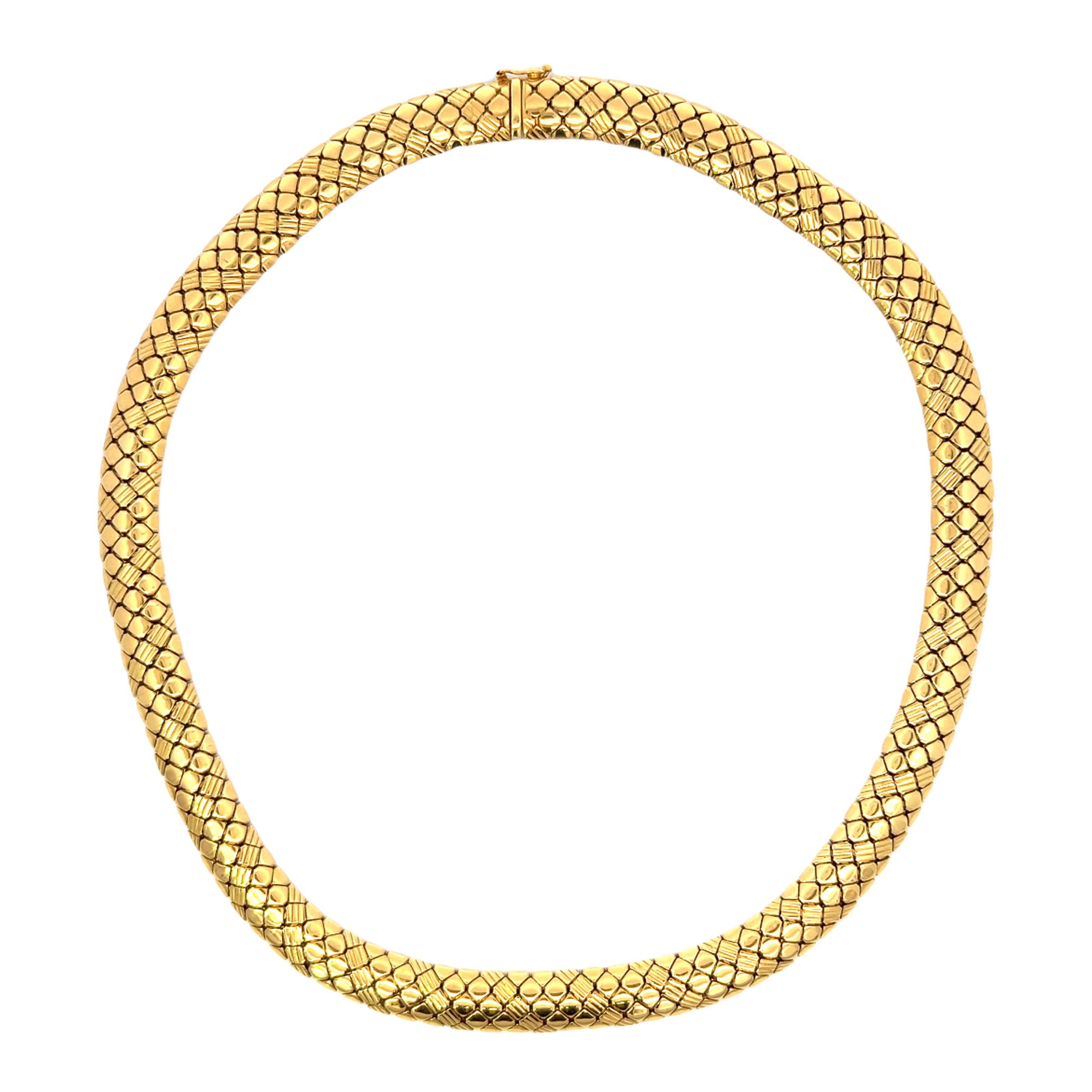 Beautiful Chunky Gold Collar Necklace