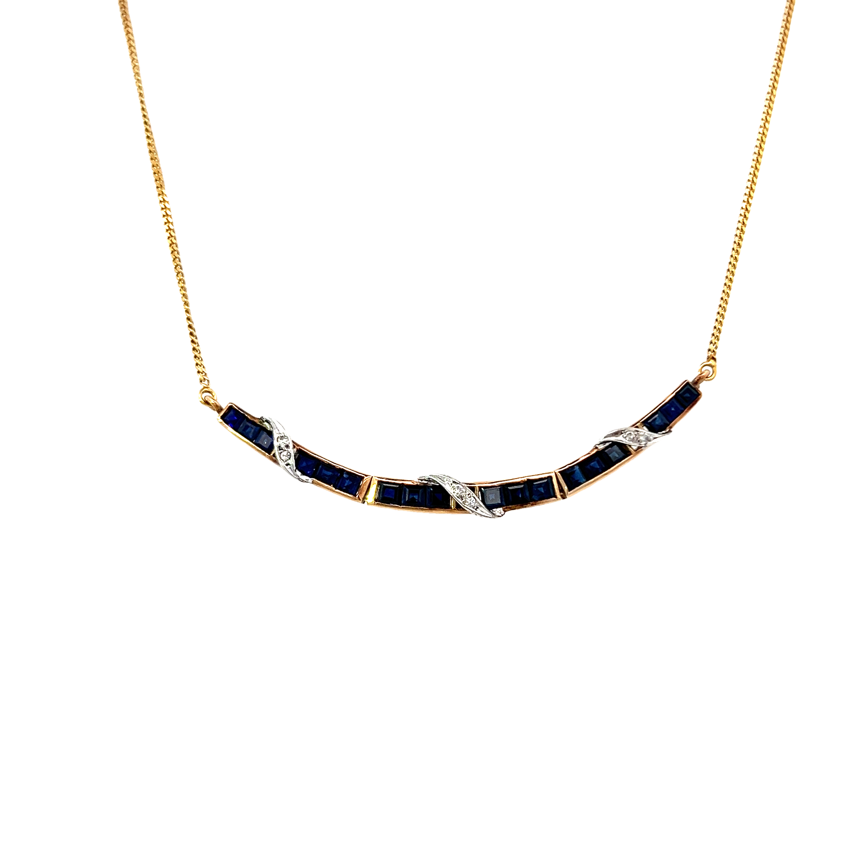 Pretty Sapphire and Diamond Necklet