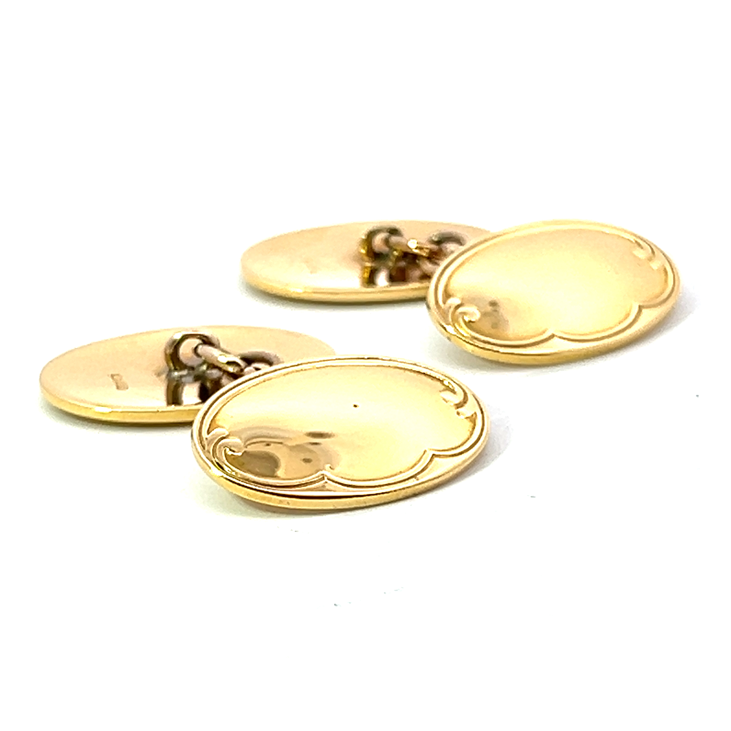 18ct yellow gold cufflinks