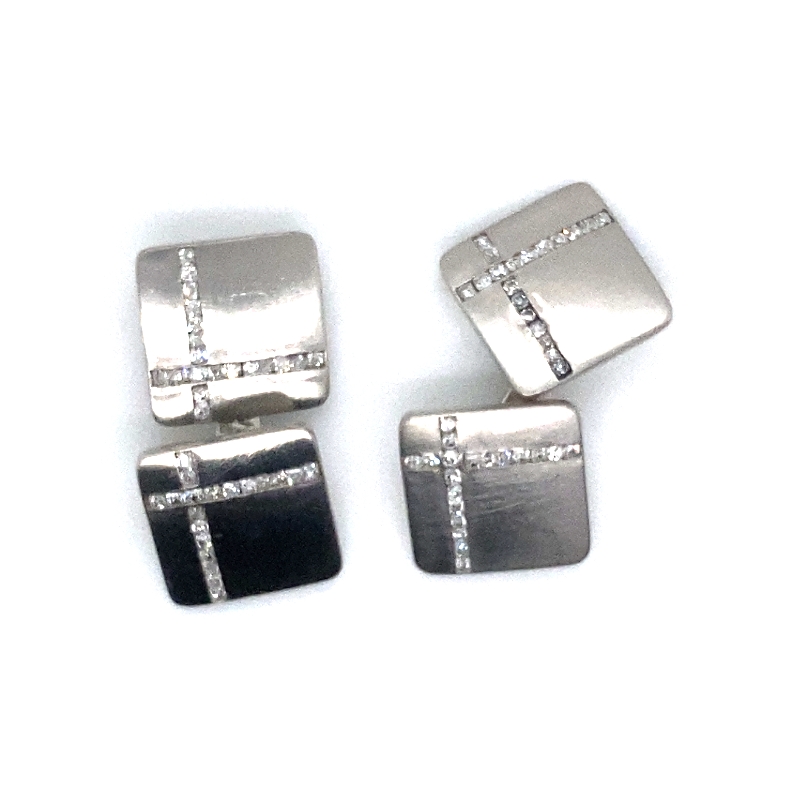 Platinum and Diamond Cufflinks. Circa. 1925