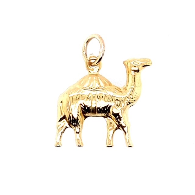 Yellow gold camel charm