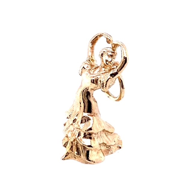 9ct yellow gold dancer charm