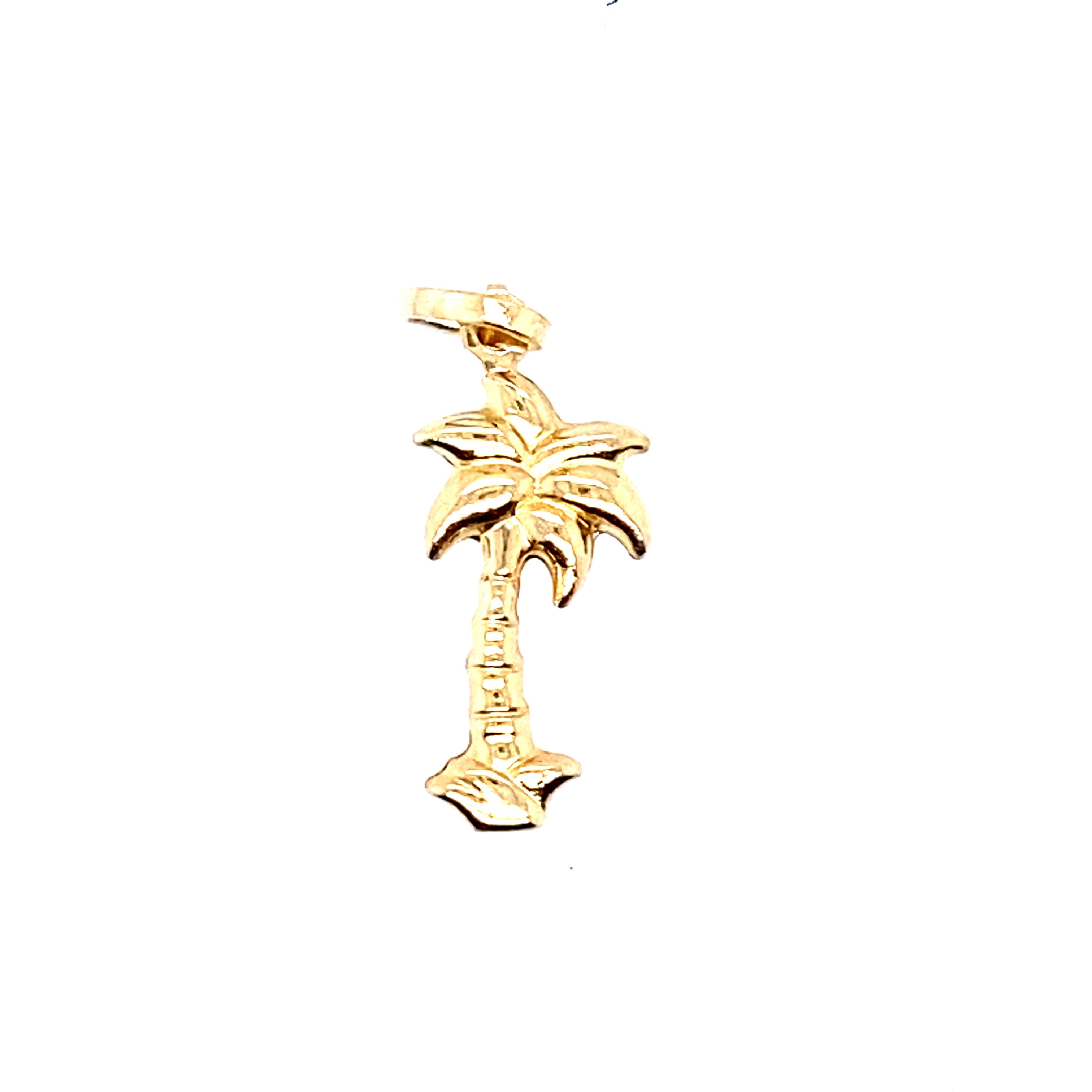 Yellow gold palm tree charm