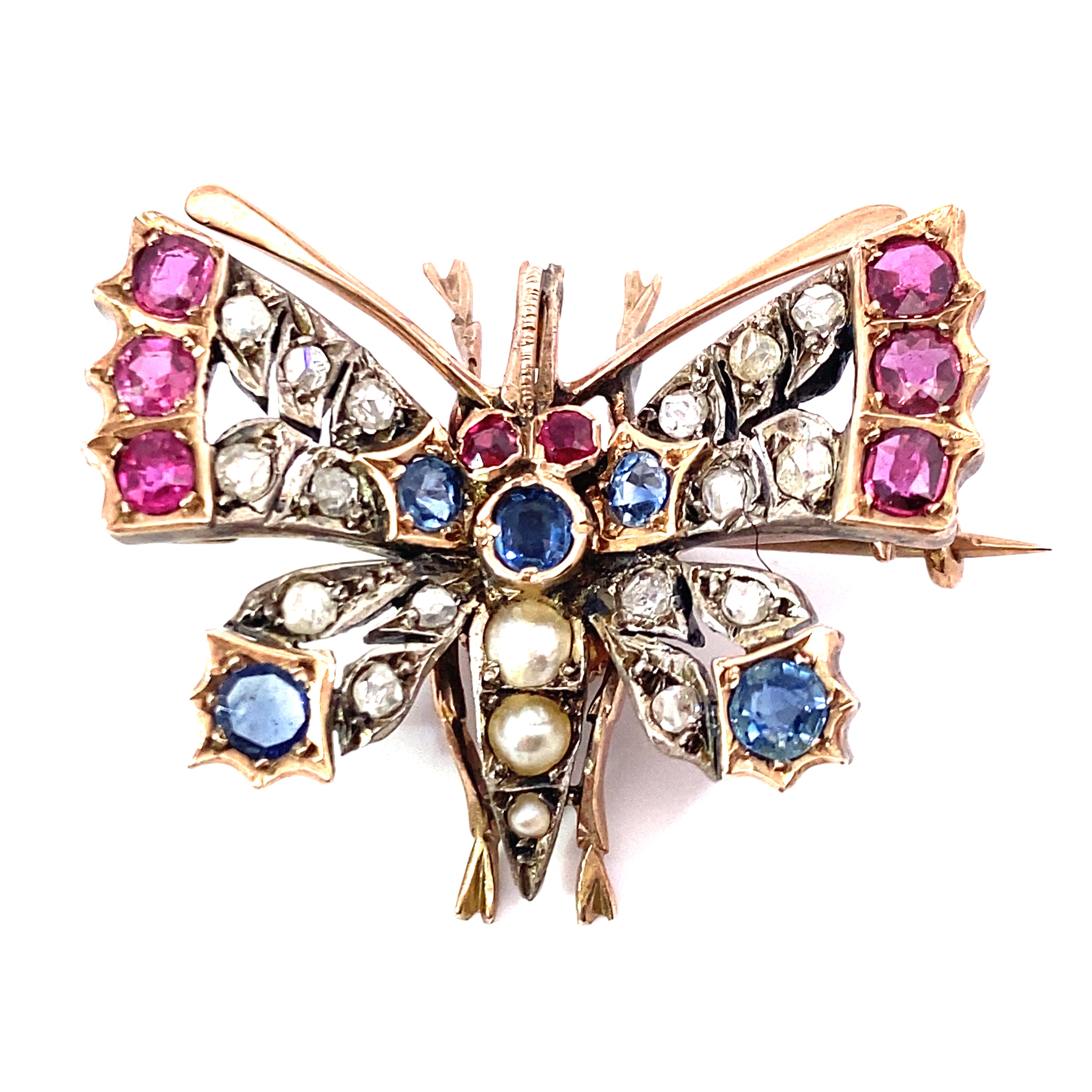 A Victorian butterfly brooch