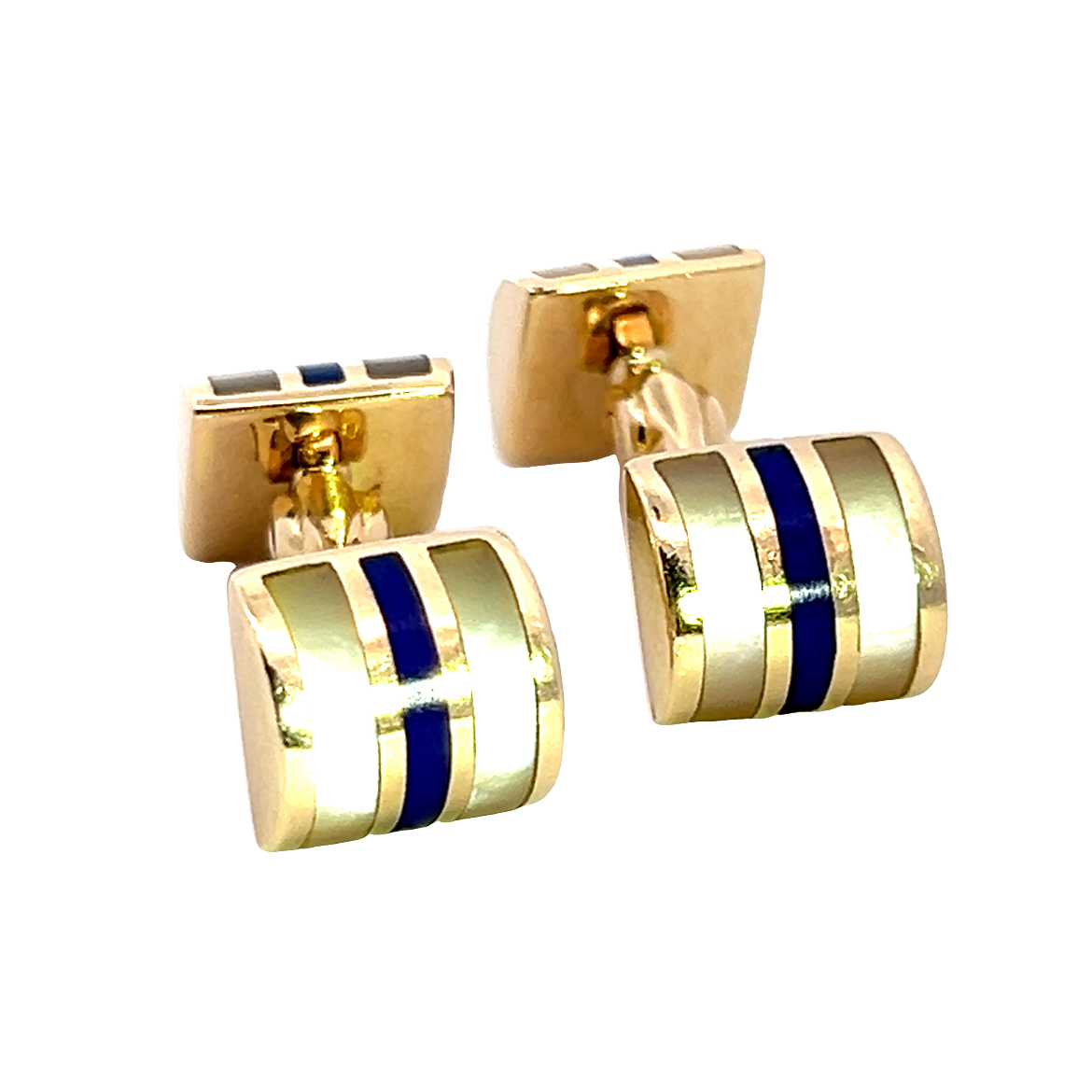 Gold Enamelled Cufflinks