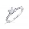 Betty- Platinum and Princess Cut Diamond Ring 0.74 tct DVS2