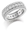 Tripple Row Eternity Band. - 3.19 carats