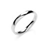 2.5mm Low Domed Court 9 Carat White Gold Wedding Band