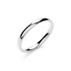 2.5mm Low Domed Court 18 Carat White Gold Wedding Band