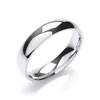 5mm 9 Carat White Gold Ladies Medium Weight Court Wedding Band