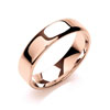 6mm 9 Carat Rose Gold Gents Heavy Weight Flat Court Wedding Band