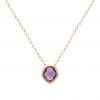 18ct yellow gold spectacle set amethyst pendant 2.00ct