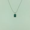 18 Carat White Gold Green Tourmaline Pendant 3.05cts