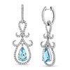 18ct White Gold Aquamarine and Diamond Chandelier Drop Earrings