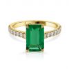 Columbian Emerald 2.11 carats and Diamond Ring