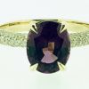 Oval Rhodolite Garnet and Diamond Ring - 18 Carat Yellow Gold