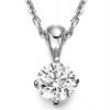 18W Claw Set Diamond Pendant 1.20cts G/H Si Clairty