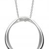 A sterling silver large circle pendant