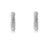 18 Carat White Gold Pave Clip Hoops - 0.48 Cts