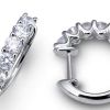 Hinge Diamond Hoops with Scooped sides - 1.00 Carats G VS