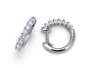 Hinge Diamond Hoops with Scooped sides - 0.50 Carats G VS